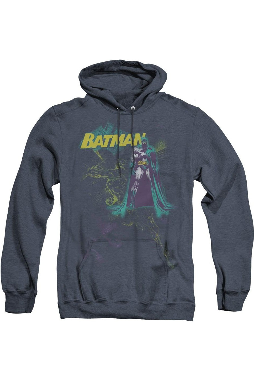 

Толстовка с капюшоном Batman Bat Spray для взрослых Heather Gildan, темно-синий