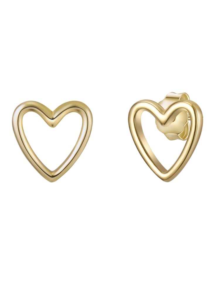 

Glanzstücke München Серьги в форме сердца из стерлингового серебра с желтым золотом