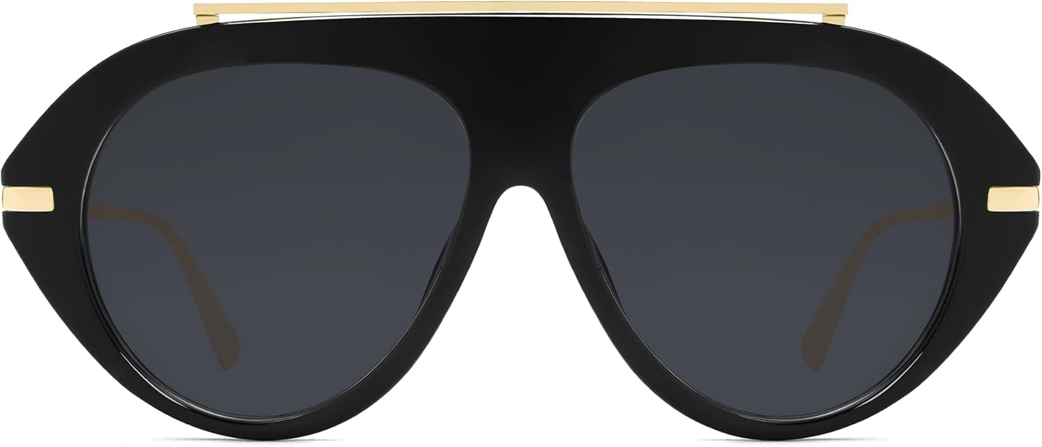 

Модные солнцезащитные очки-авиаторы VANLINKER большого размера, золотистого цвета, для женщин и мужчин, в стиле ретро 70-х, модель VL9912, C1-grey Lens/Black/Gold Frame