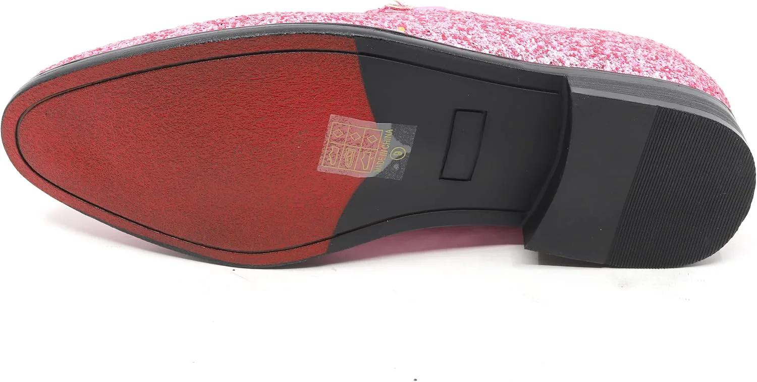 

Мужские бархатные дизайнерские классические туфли смокинг слипоны SM-56 Metrocharm, розовый