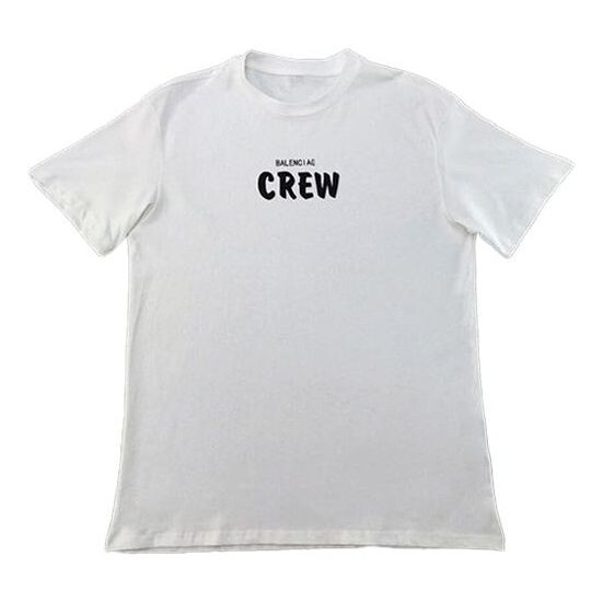 

Футболка men's crew printing short sleeve white Balenciaga, белый