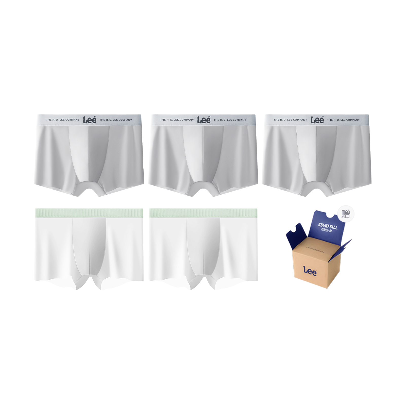 

Lee Подарочный набор мужского белья SS23 Ice Series, 5 пар