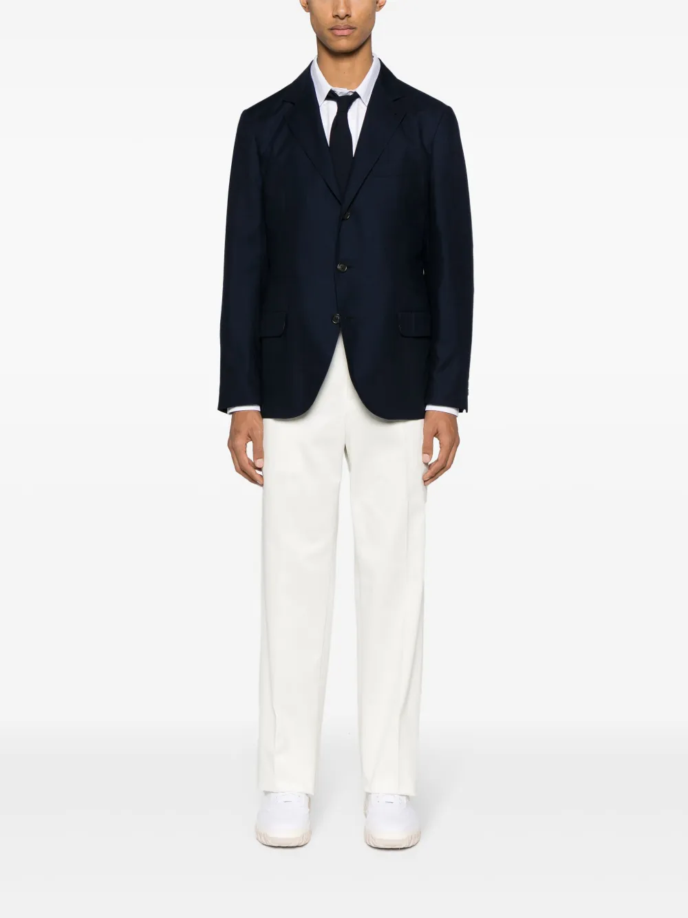 

Твиловые брюки средней посадки THOM BROWNE, нейтральный