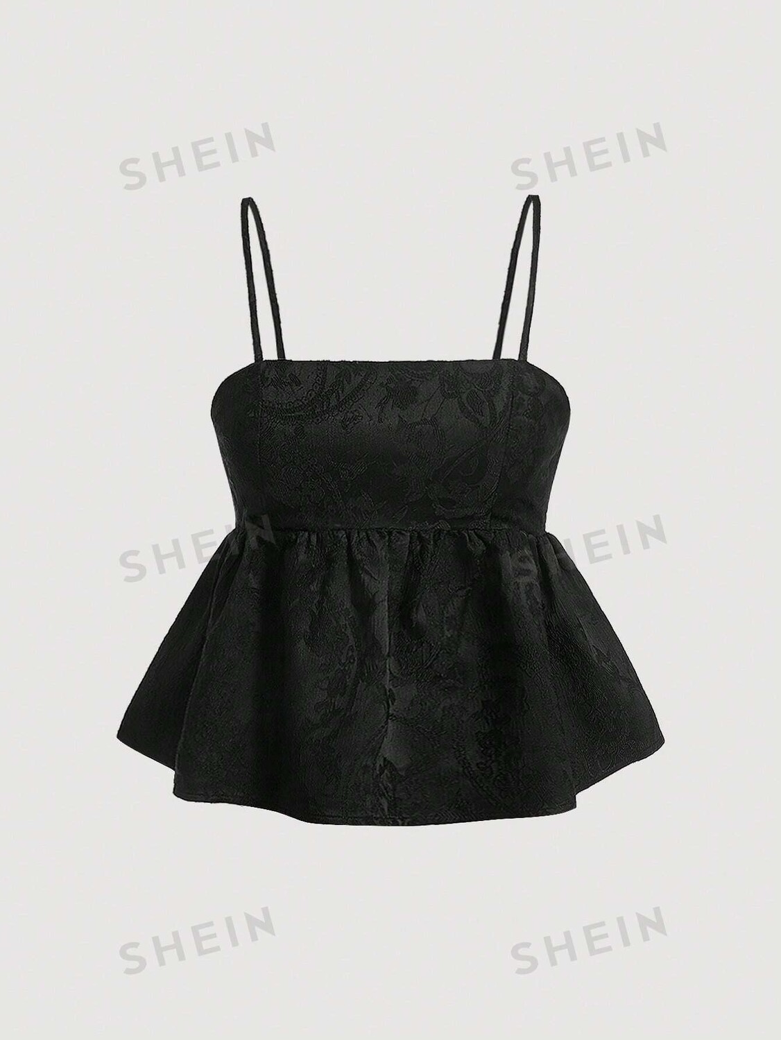 

Майка женская винтажная Shein Mod в стиле Babydoll в клетку, черный / розовый