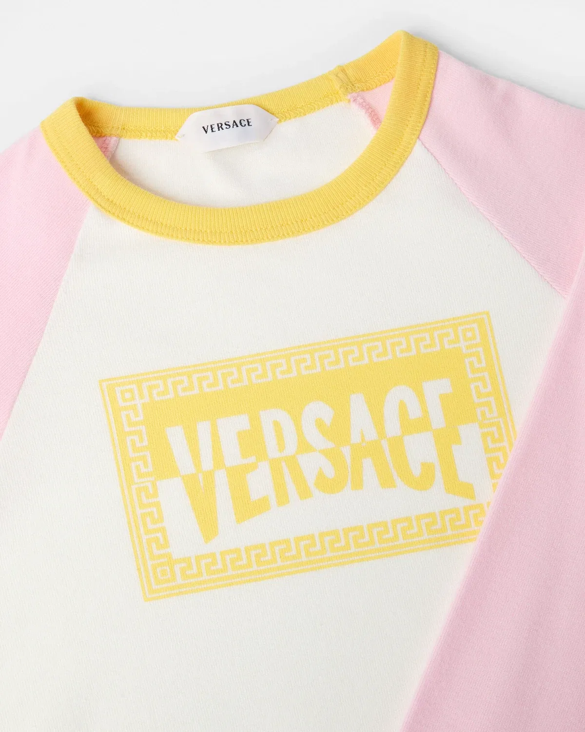 Футболка из хлопкового трикотажа с принтом Kids Versace, белый — фото 4