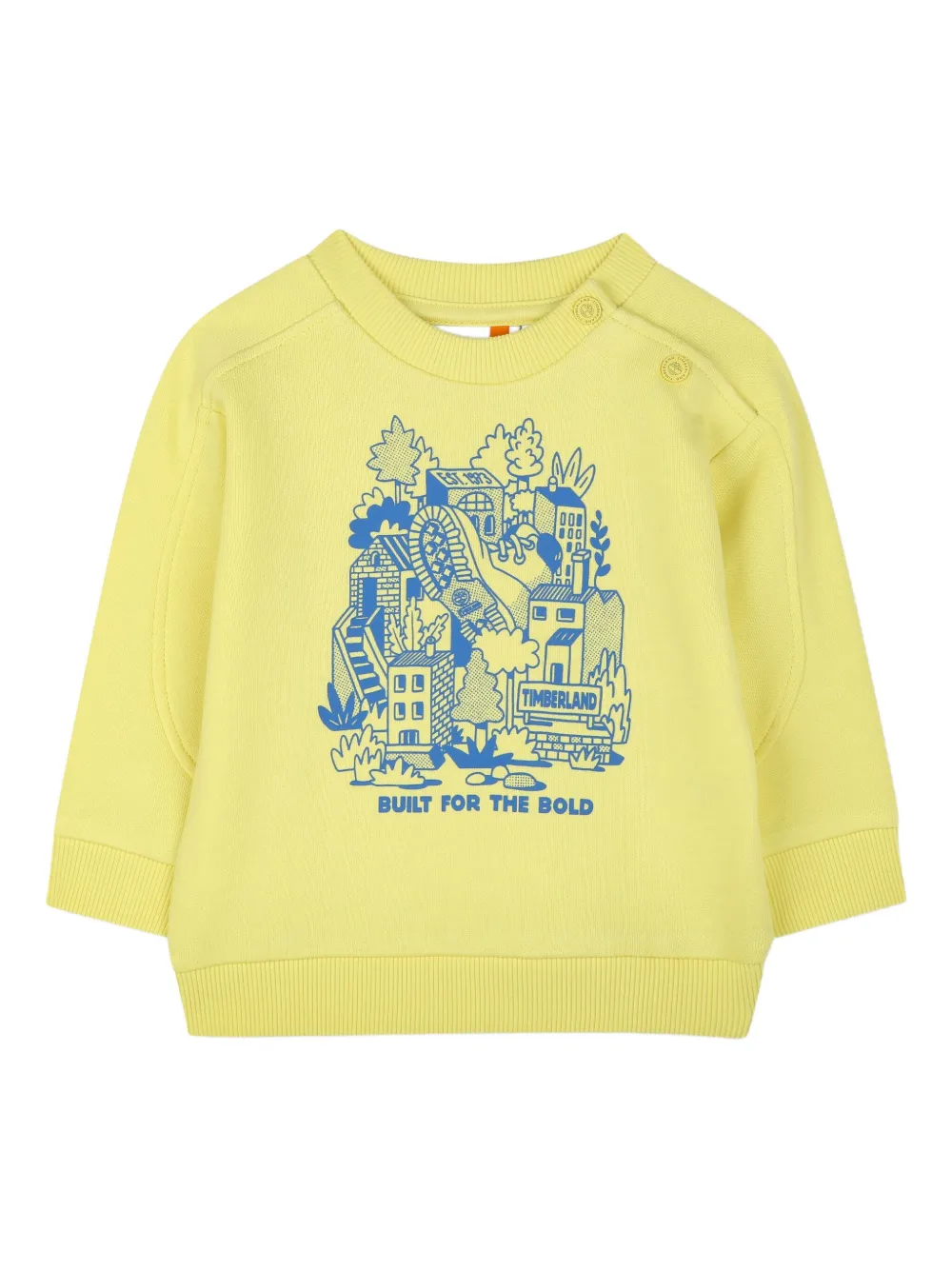 

Толстовка с графическим принтом Timberland Kids, желтый