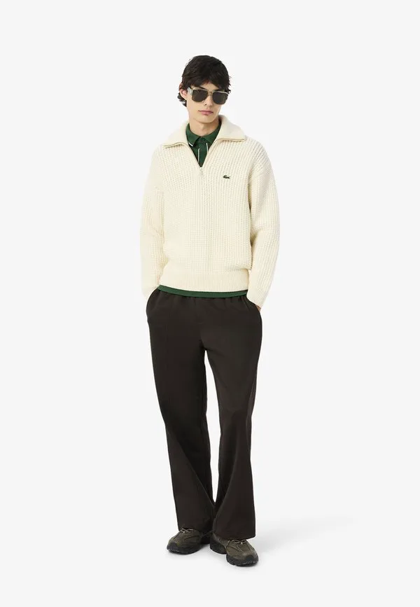 Контрастная рубашка-поло smart paris стрейч с рибетом Lacoste, Vert Sapin — фото 2