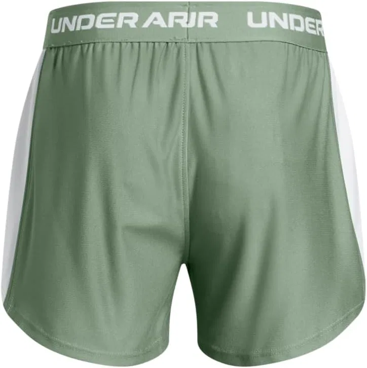 Шорты Under Armour Girls Tech Play Up, (348) Silica Green/White/White — фото 2