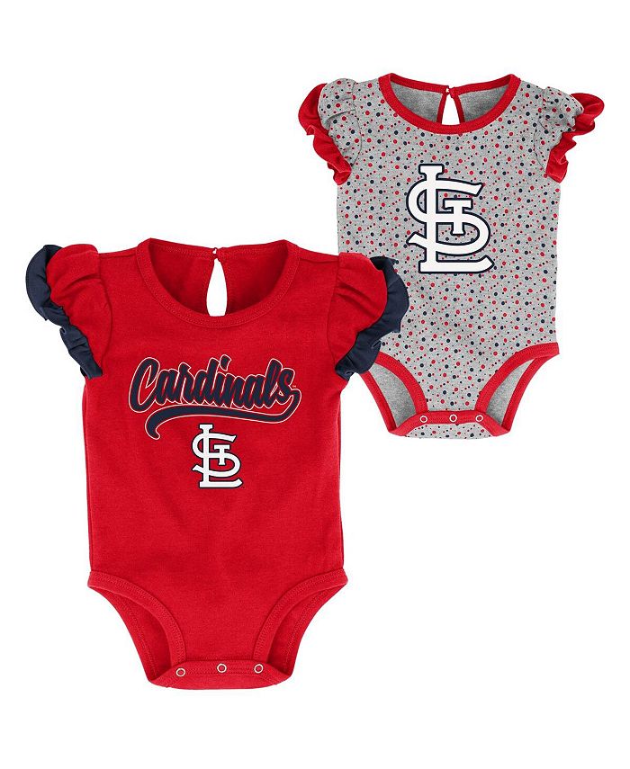 

Комплект из двух боди St. Louis Cardinals Scream and Shout красного, серого цвета для новорожденных Outerstuff, красный