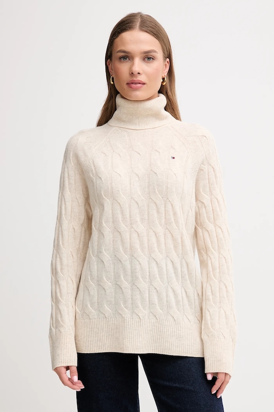 

Шерстяной свитер Tommy Hilfiger, бежевый