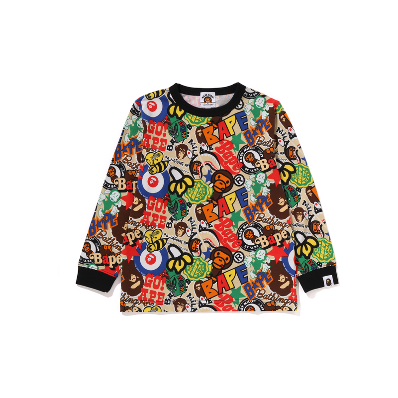 

Футболка FW25 для детей 3-7 лет A BATHING APE, мультиколор