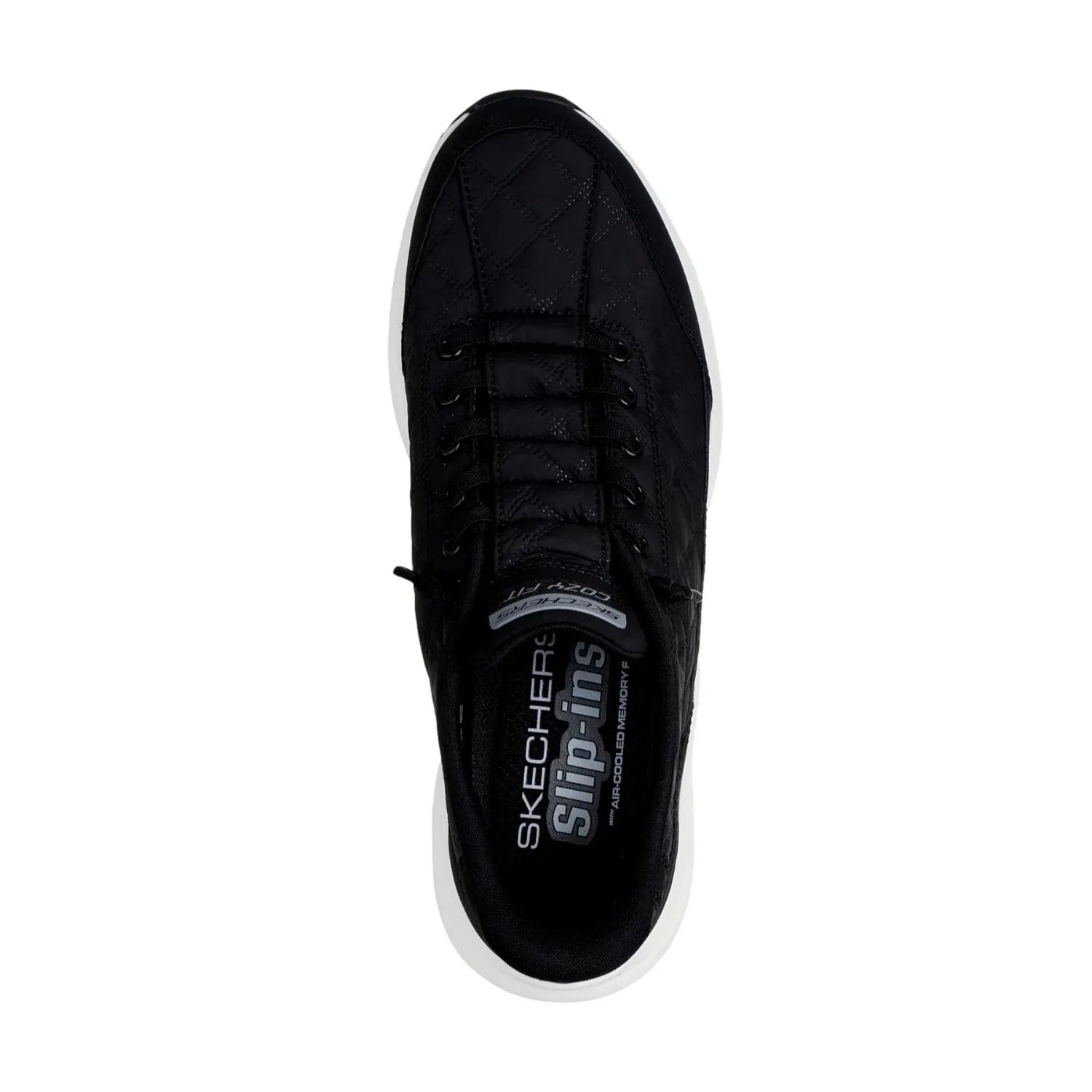 Мужские кроссовки Skechers Contour Foam Cozy Fit Hands Free Slip-In, черно-белые — фото 2