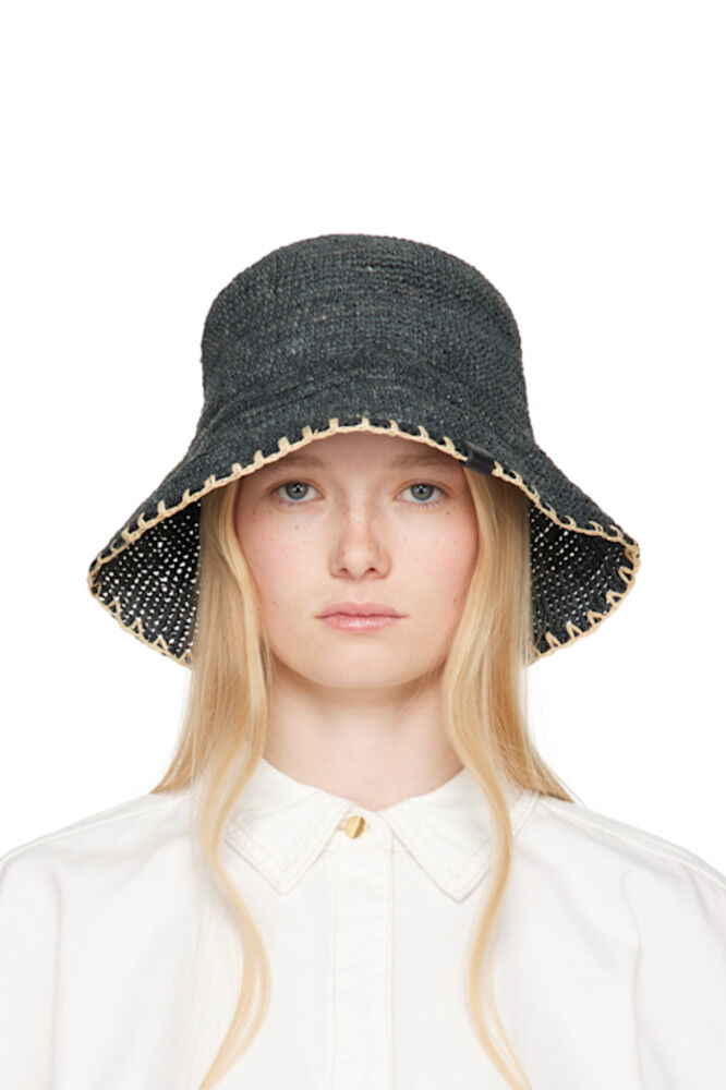 

Черная нефритовая сворачивающаяся панама из рафии rag & bone