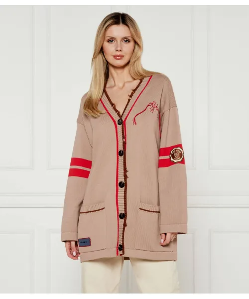 

Кардиган в стиле буржуазии Oversize fit Pinko, бежевый