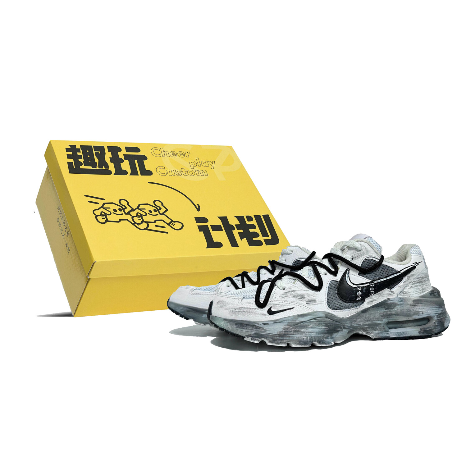 

Кроссовки Air Max Fusion женские с низким верхом серый/белый/черный Nike