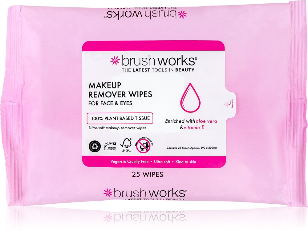 

Салфетки для снятия макияжа Brushworks, 25 шт