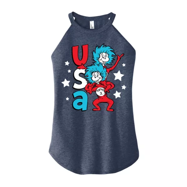 

Майка с рисунком доктора Сьюза из США для подростков Licensed Character, синий