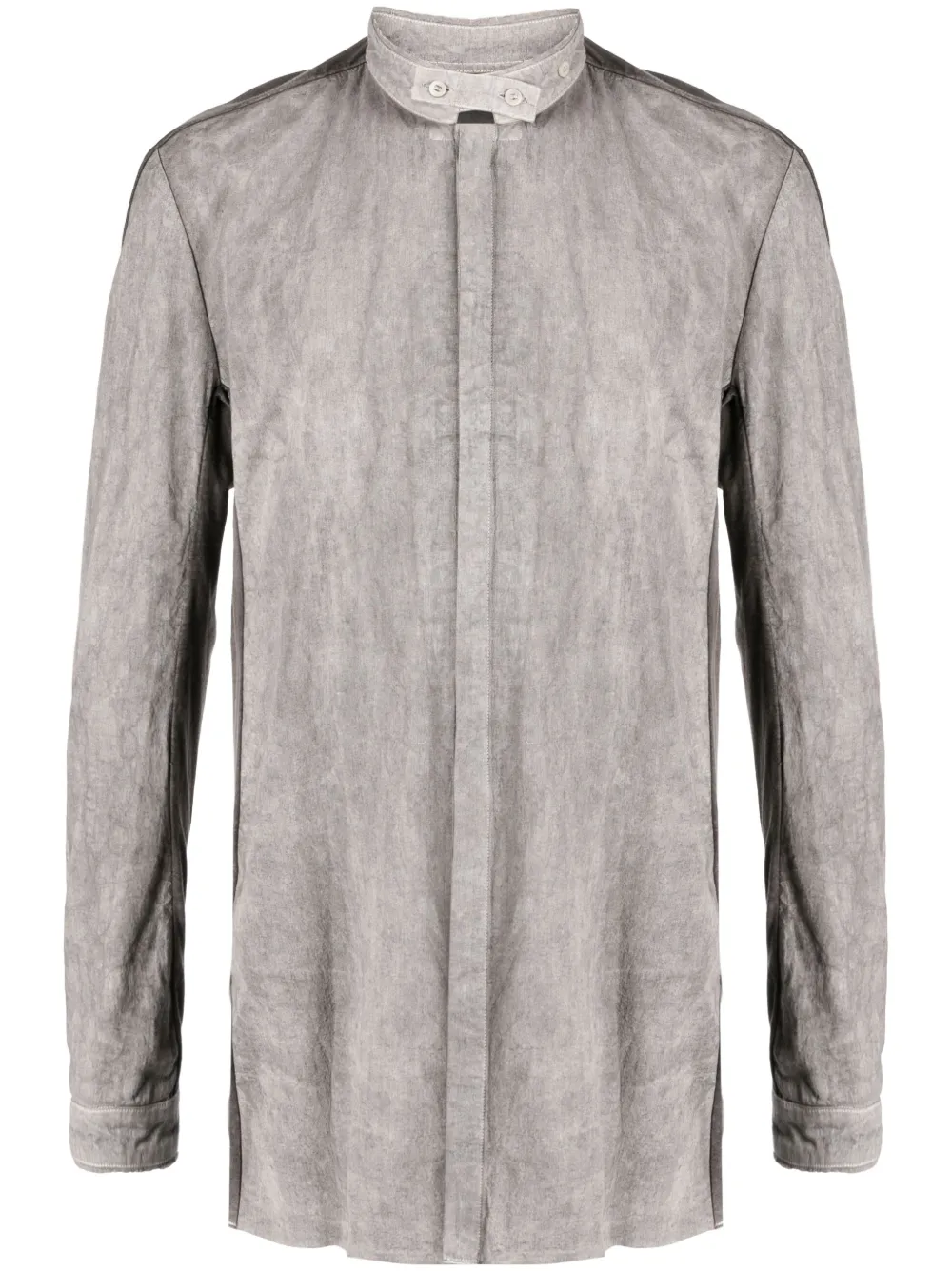 

Рубашка с воротником-стойкой Boris Bidjan Saberi, серый