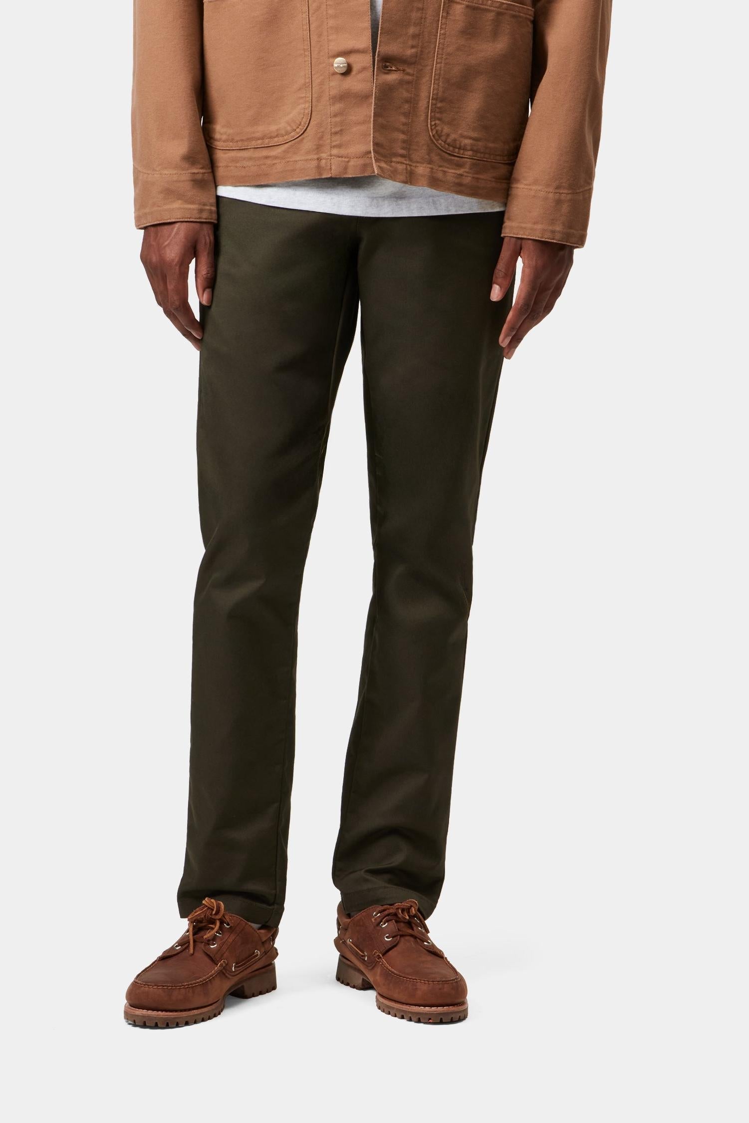 

Брюки Sid из стрейч-твила Lamar (46% хлопок / 38% T400 / 16% полиэстер) Carhartt, зеленый