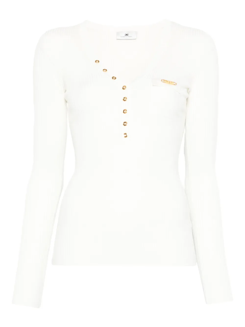 

Топ в рубчик Elisabetta Franchi, белый