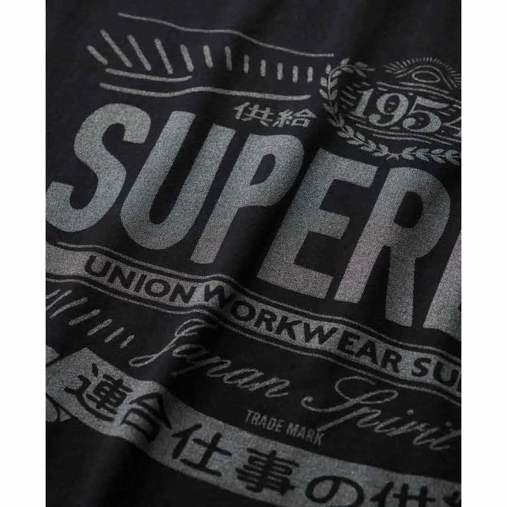 Футболка с коротким рукавом Superdry Heritage Brand Relaxed Fit, черный — фото 2