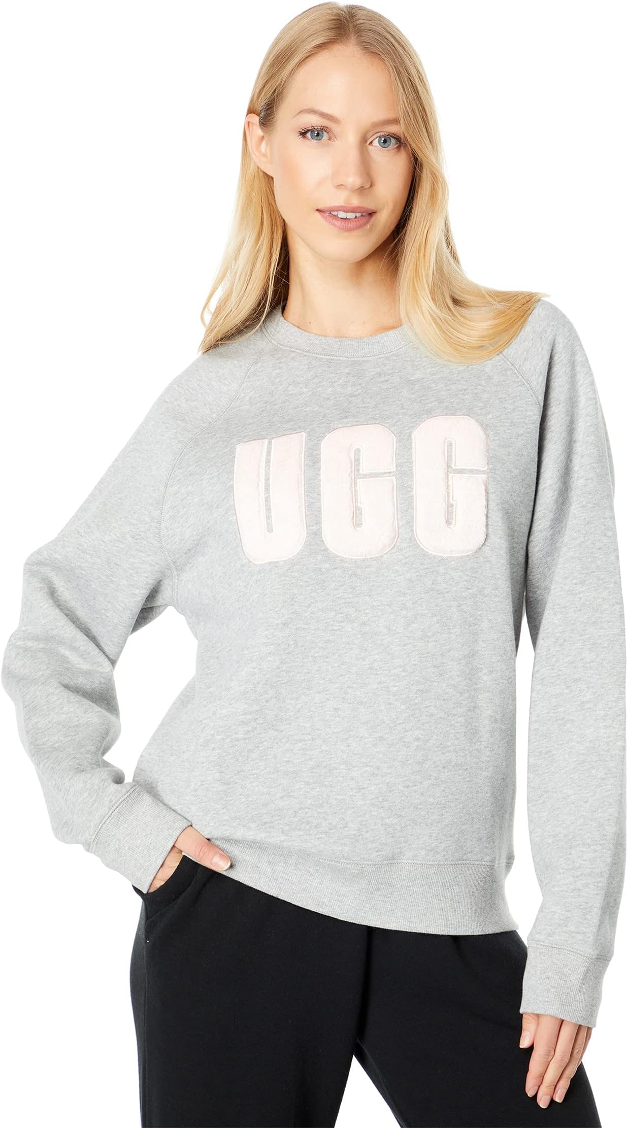 

Толстовка Madeline Fuzzy Logo Crew Neck T-Shirt UGG, цвет Grey Heather/Sonora