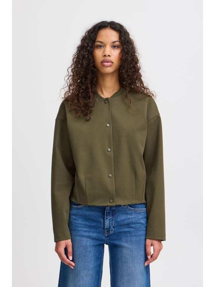 

Куртка ICHI Kurzjacke IXKATE BOMBER JA 20122513 Cropped Jacke, серый