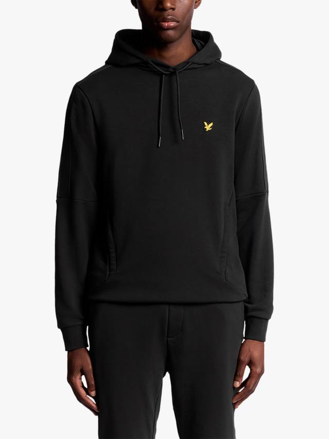 

Худи с хлопковым составом и отделкой тесьмой Lyle & Scott, Jet Black
