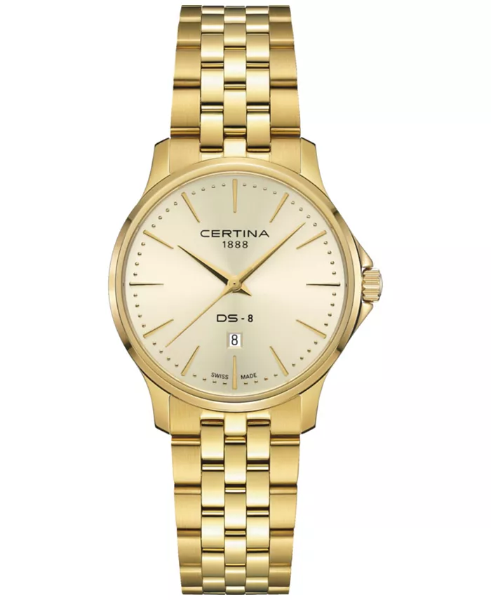 

Женские часы Swiss DS-8 с браслетом из нержавеющей стали золотистого тона, 31 мм Certina