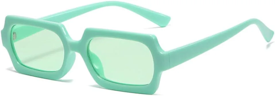 

MUTYNE Винтажные женские квадратные солнцезащитные очки в маленькой оправе, яркие цвета, модные многоугольные солнцезащитные очки Lunette De Soleil, Green