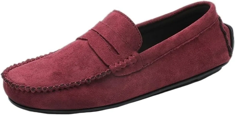 Лоферы мужские из кожи с замшевым верхом, Red DHFIRUFSHLO