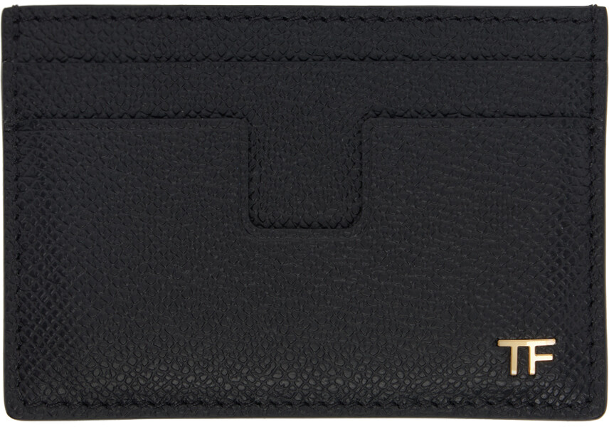

Классический держатель карт из мелкозернистой кожи TOM FORD, черный