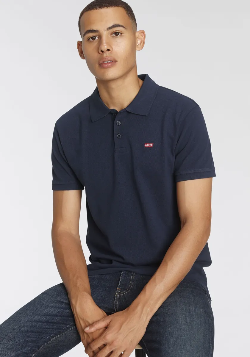 Рубашка-поло Levi's "LE NEW LEVIS HM POLO" с маленьким логотипом в виде крыла летучей мыши, цвет Dress Blues — фото 2