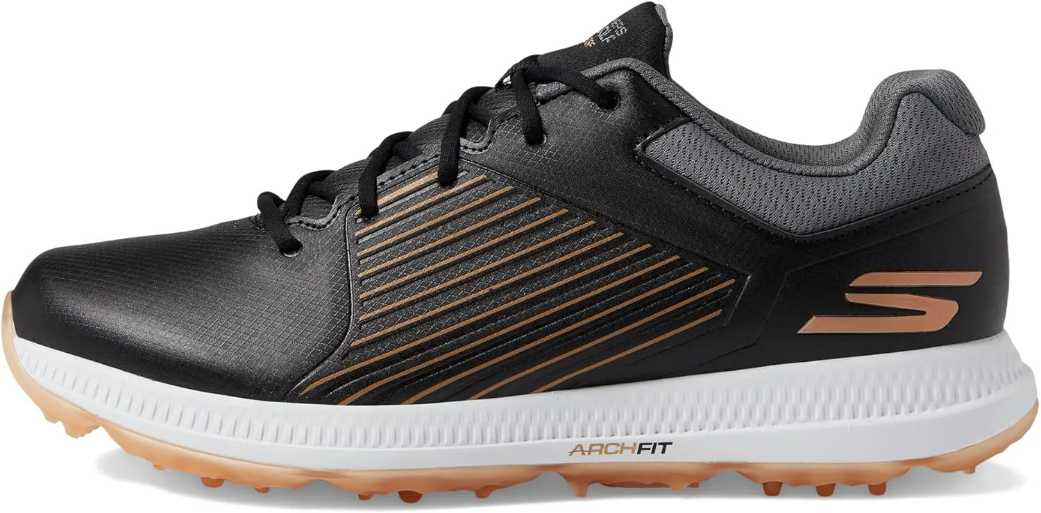 Мужские водонепроницаемые гольф-туфли Skechers Elite 5 Arch Fit, черный/золотой — фото 4