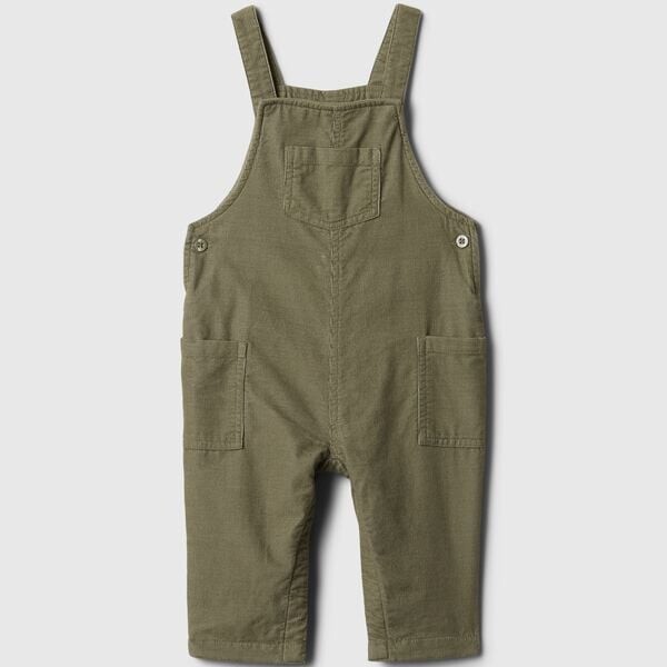 

Вельветовый комбинезон с карманами для новорожденных Gap, зеленый