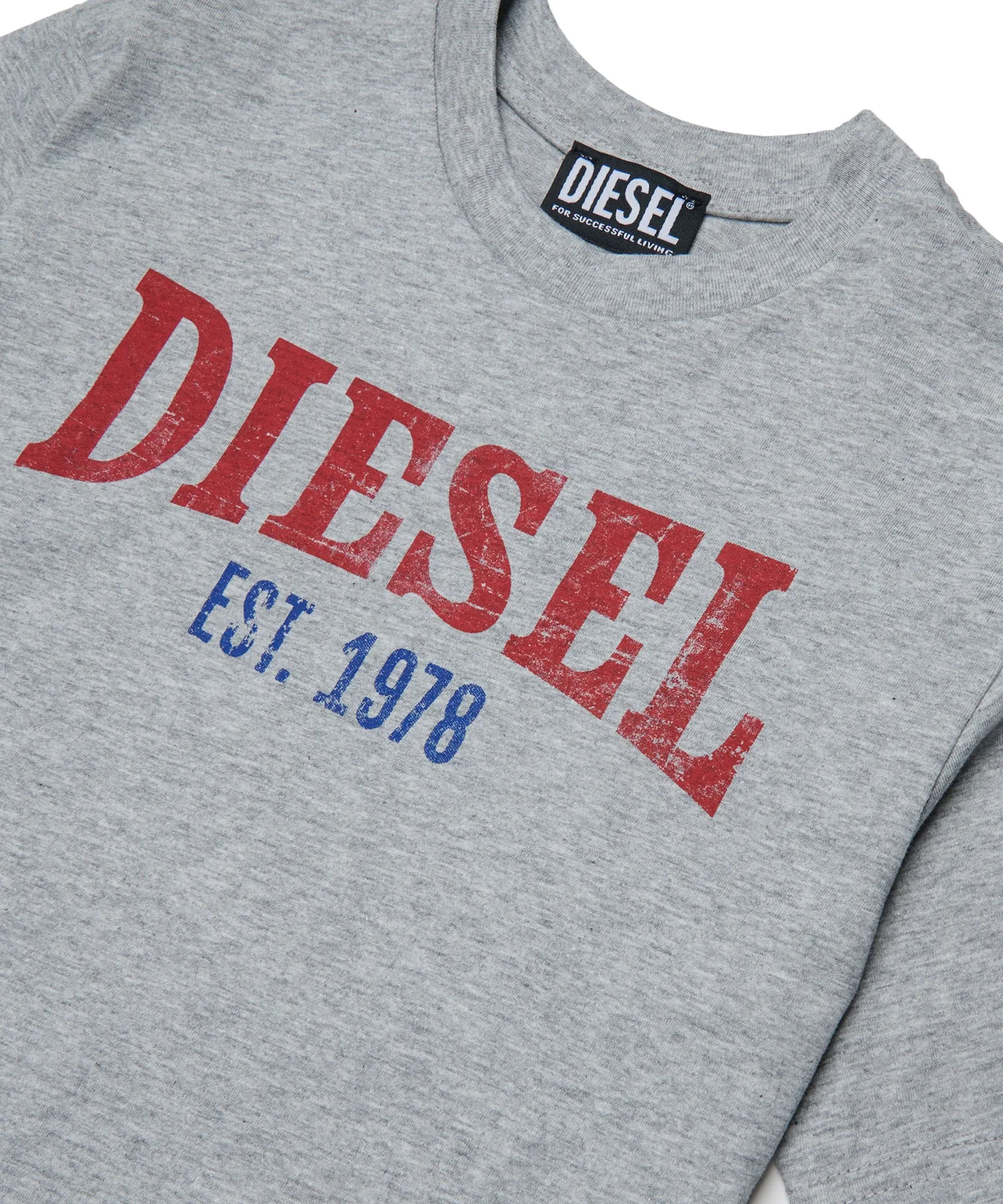 Детская футболка DIESEL KIDS с коротким рукавом и логотипом — фото 3