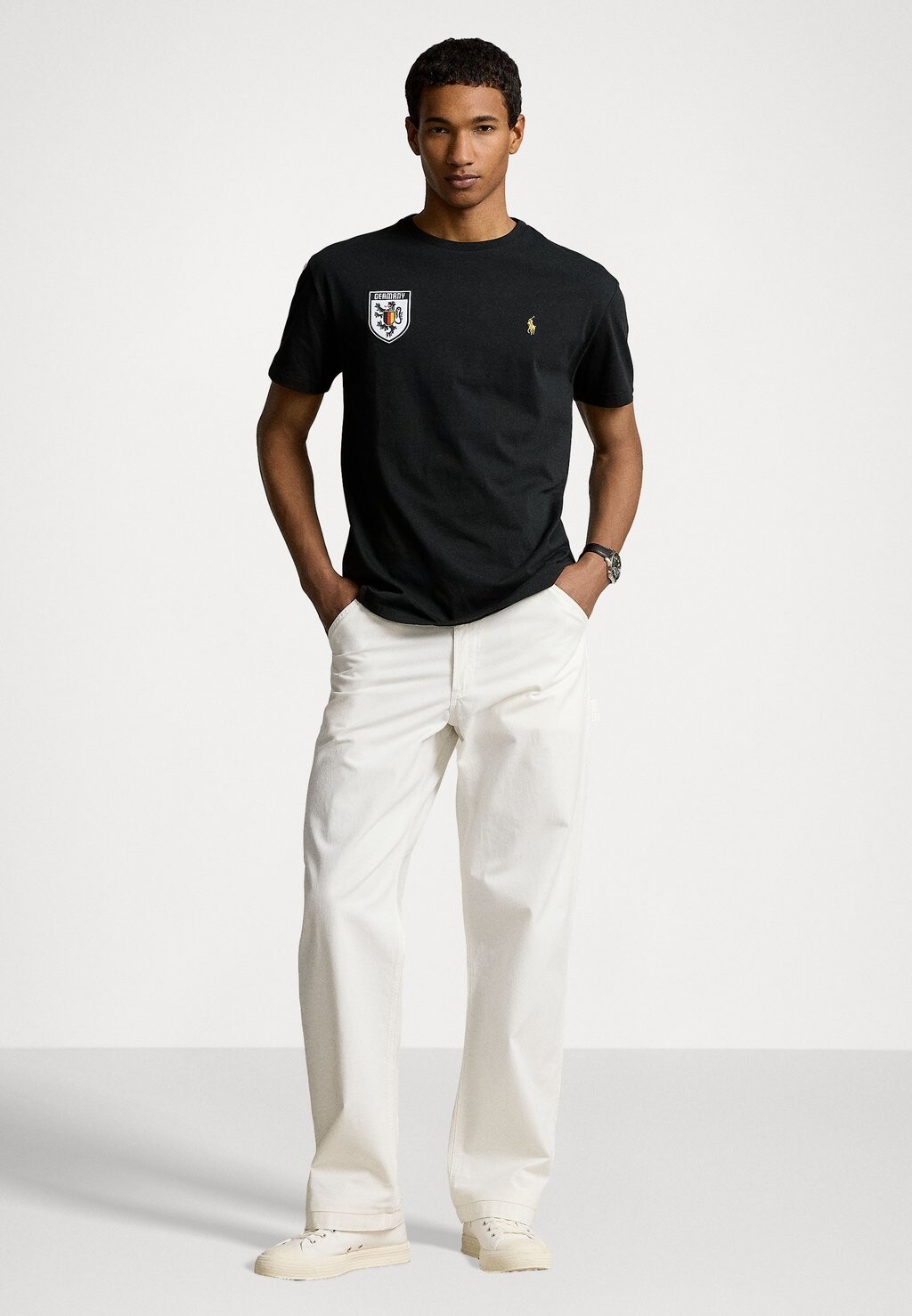 

Принт на футболке CLASSIC FIT GERMANY T-SHIRT Ralph Lauren, черный