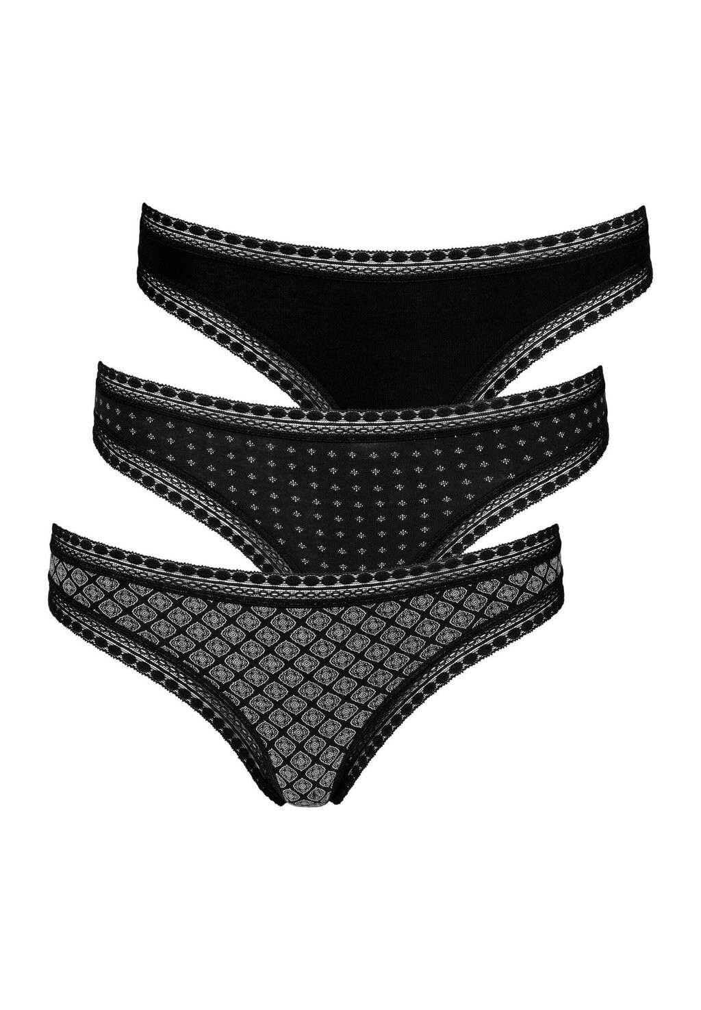 

Трусы 3 PACK LASCANA, черный