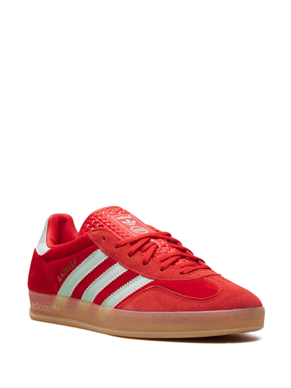 Кроссовки Gazelle Indoor Velvet Pack - Better Scarlet Adidas, красный — фото 2