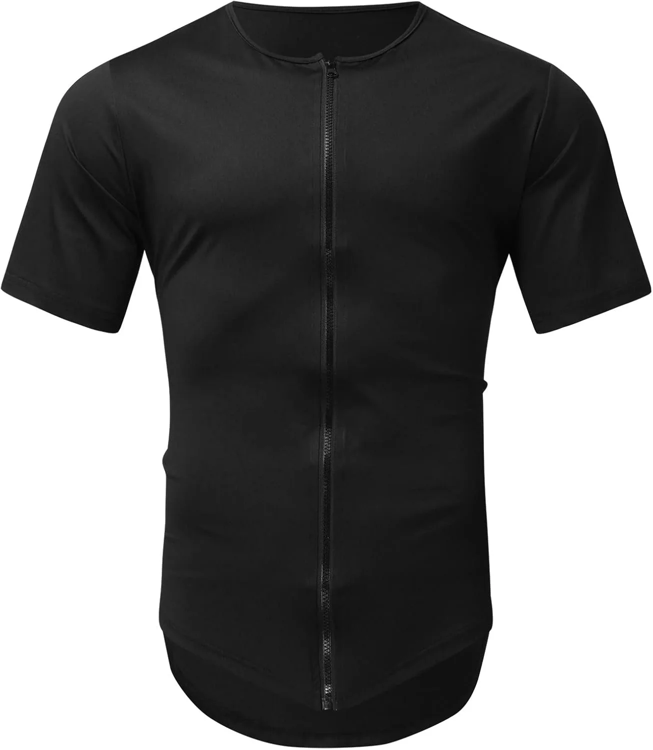 Футболка для тренировок мужская Dry Fit Slim Fit с молнией — фото 3