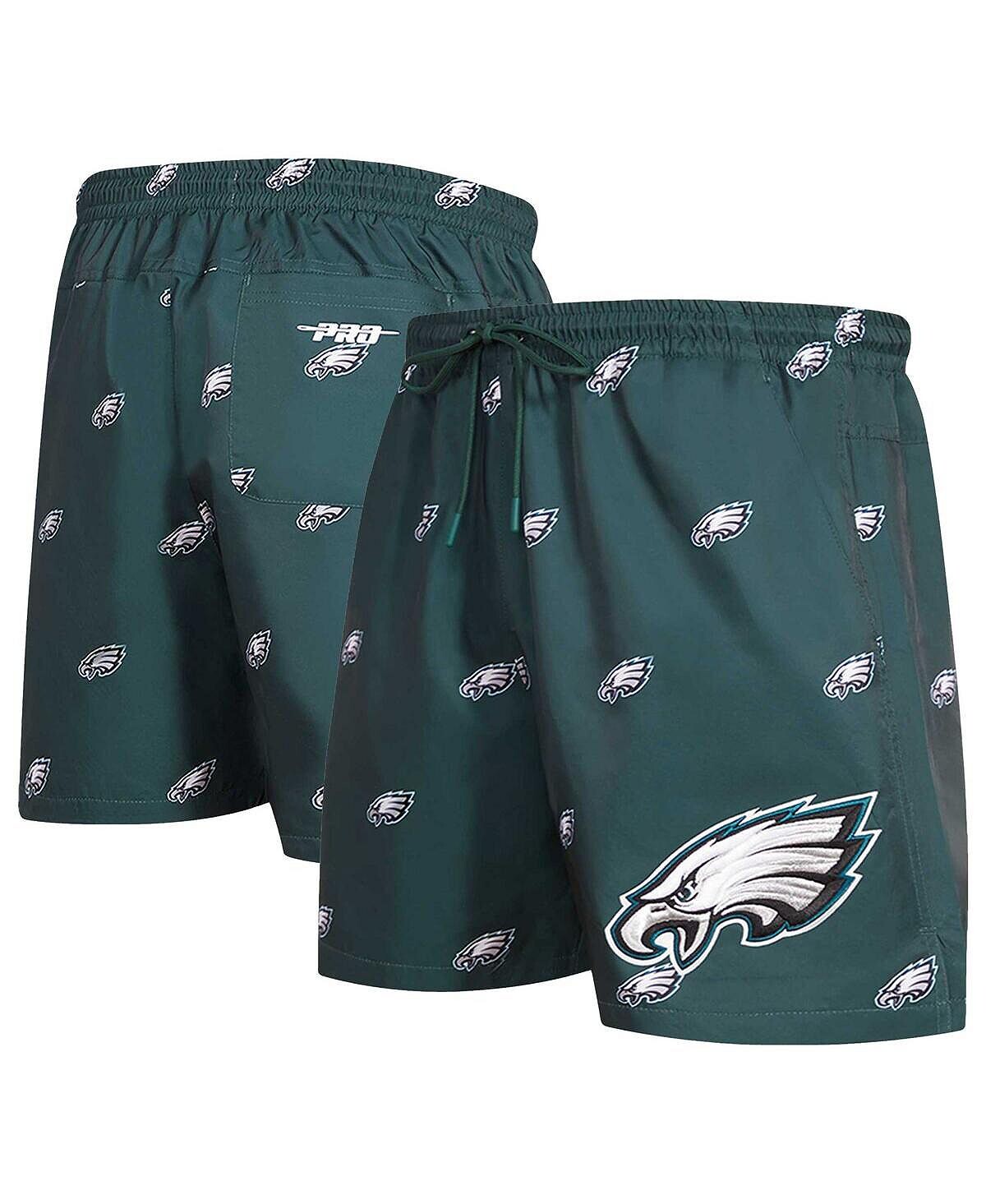 

Мужские темно-зеленые шорты с мини-логотипом Philadelphia Eagles со сплошным принтом Pro Standard