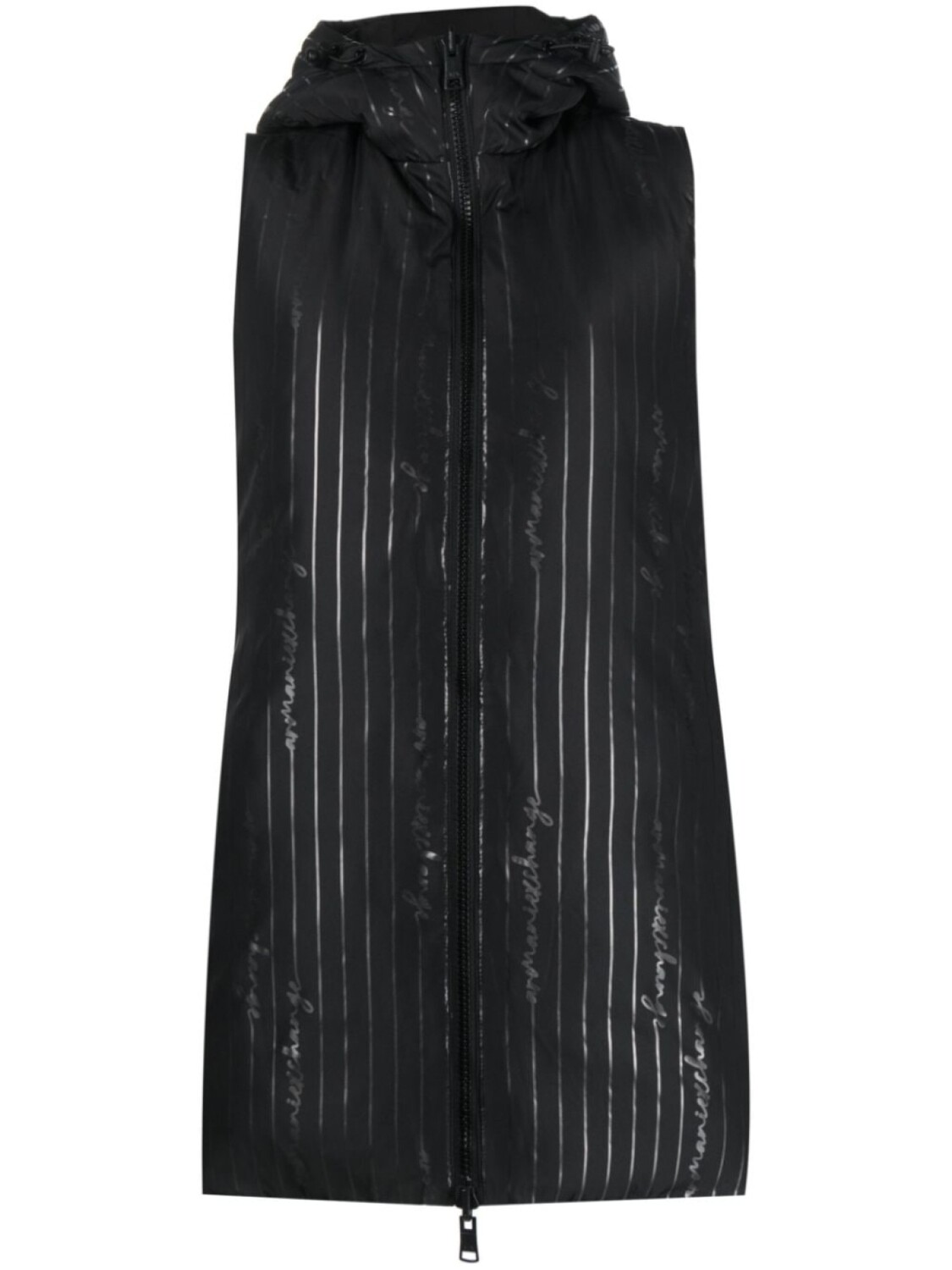 

Armani Exchange жилет с капюшоном и логотипом, черный