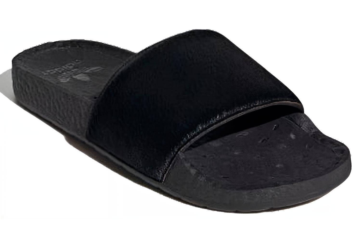 Шлепанцы и сланцы Adidas Originals Adilette Boost Slides 'Triple Black' — фото 2