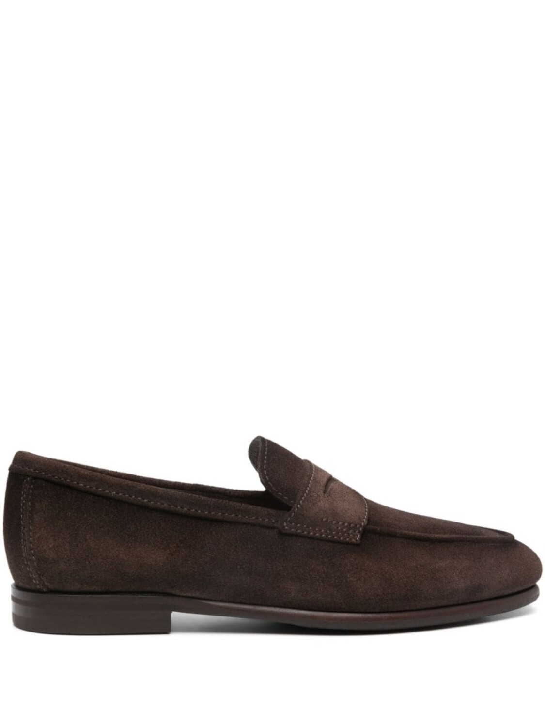 

Santoni мокасины с прорезями для пенни, коричневый