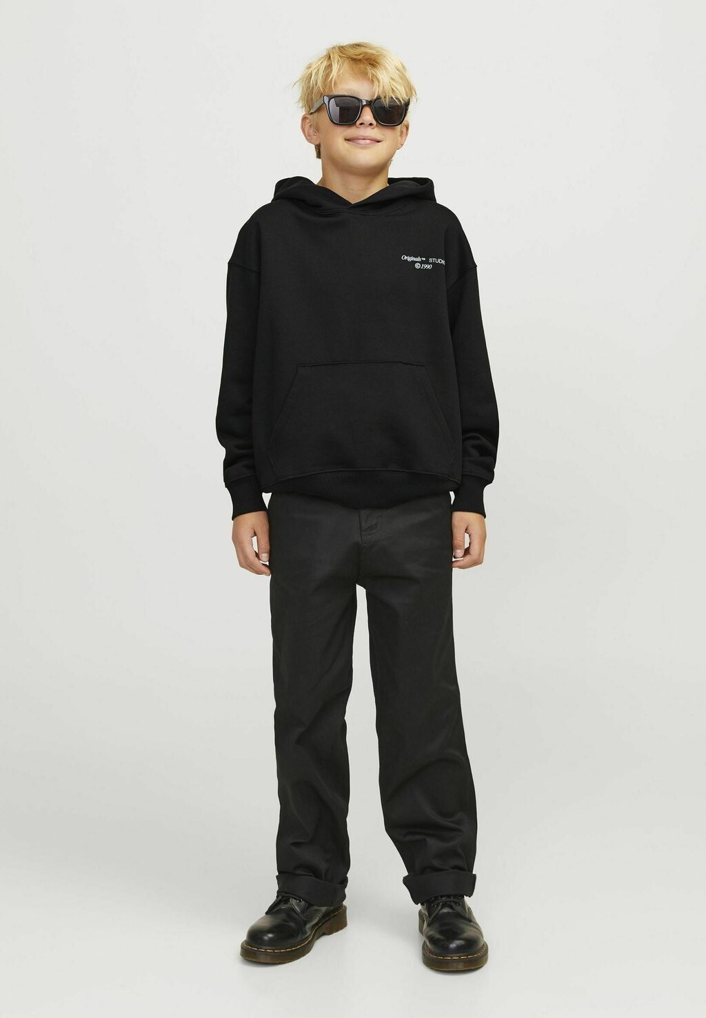 

Свитер с капюшоном GEDRUCKT Jack & Jones, черный