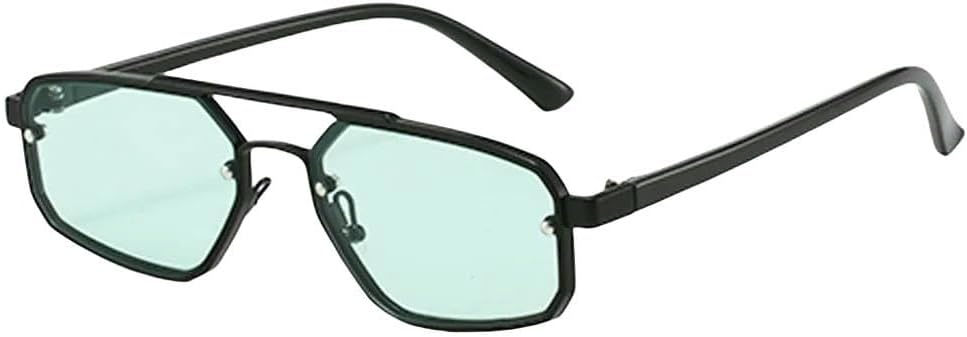 

Модные солнцезащитные очки, прямоугольные солнцезащитные очки для женщин, винтажные солнцезащитные очки в маленькой оправе, черные квадратные очки в стиле Y2K DMMWCX, Light Green