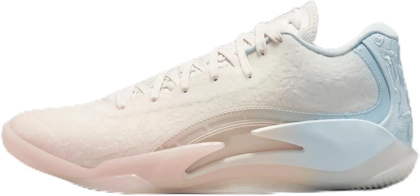 Мужские кроссовки Jordan Zion 3 (DR0675-106, белый/университетский красный/цементно-серый) Nike, коралловый/бледно-слоновая кость/синий/багровый