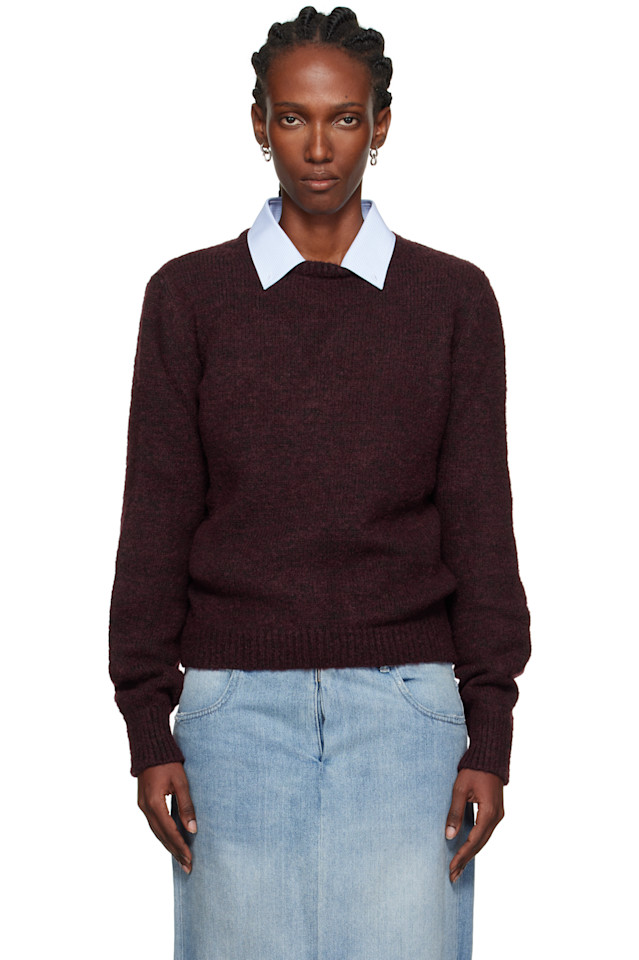 

Свитер с круглым вырезом Maison Margiela, Burgundy