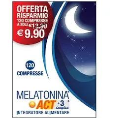 

Комплексная добавка для сна Melatonin Act +3, 120 таблеток F&F