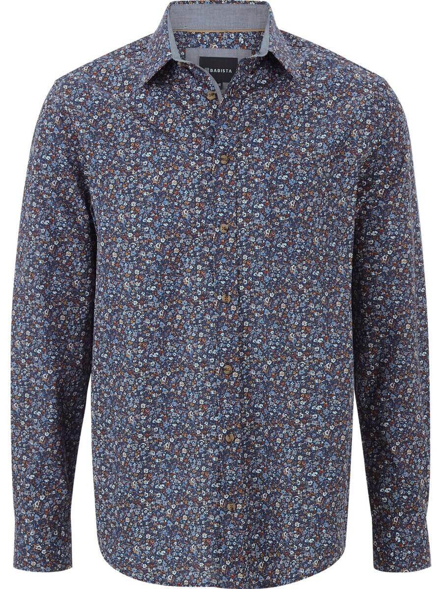 

Повседневная рубашка BABISTA Regular fit Button Up Shirt Vincobelli, цвет navy/dark blue